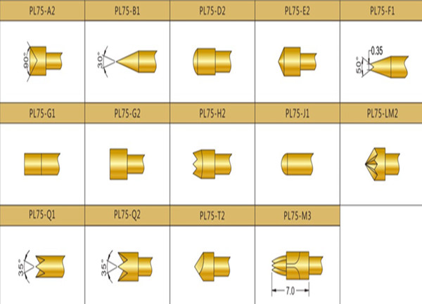 PL75探針頭型、華榮華測(cè)試探針廠家